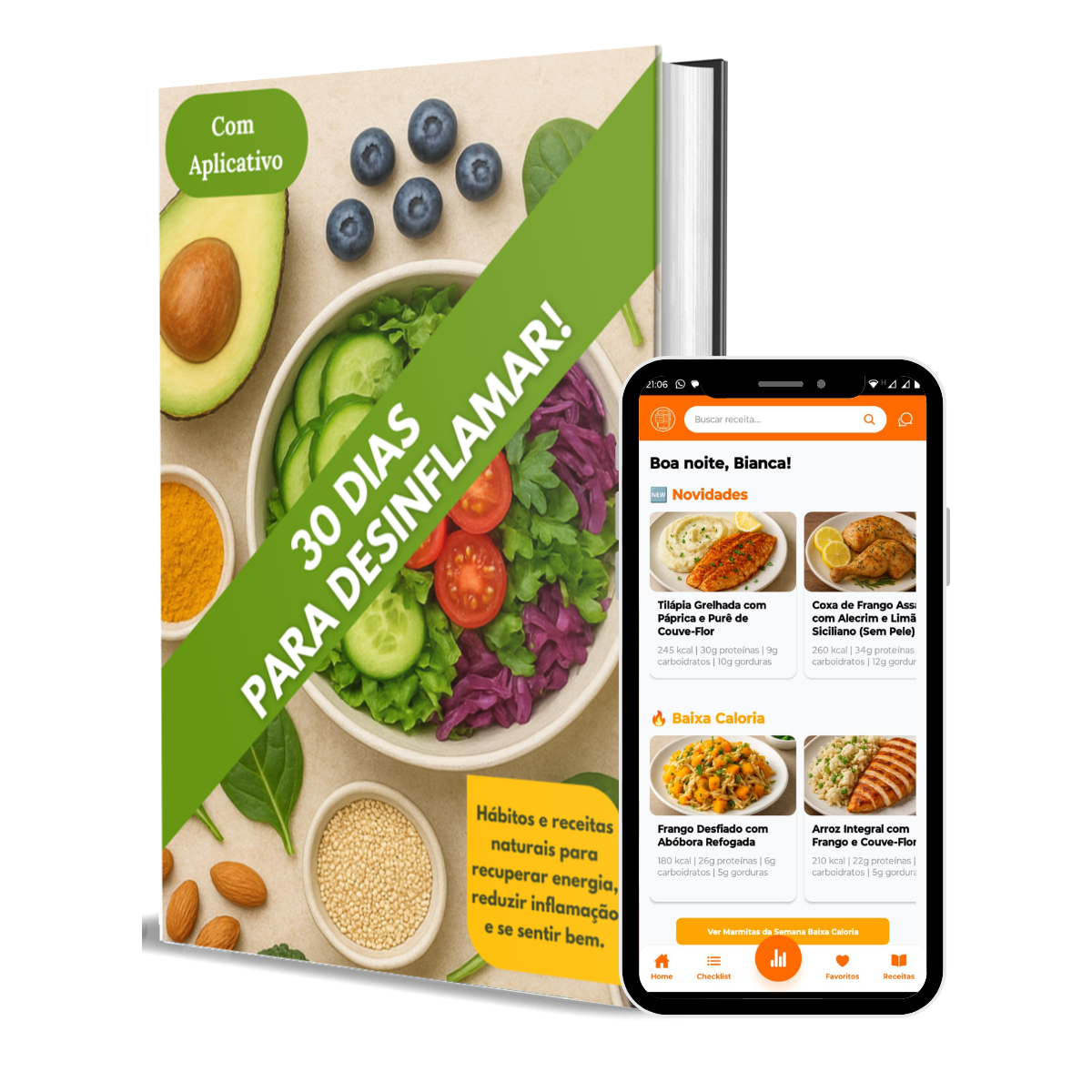 Combo 30 Dias para Desinflamar e App Diet Planner