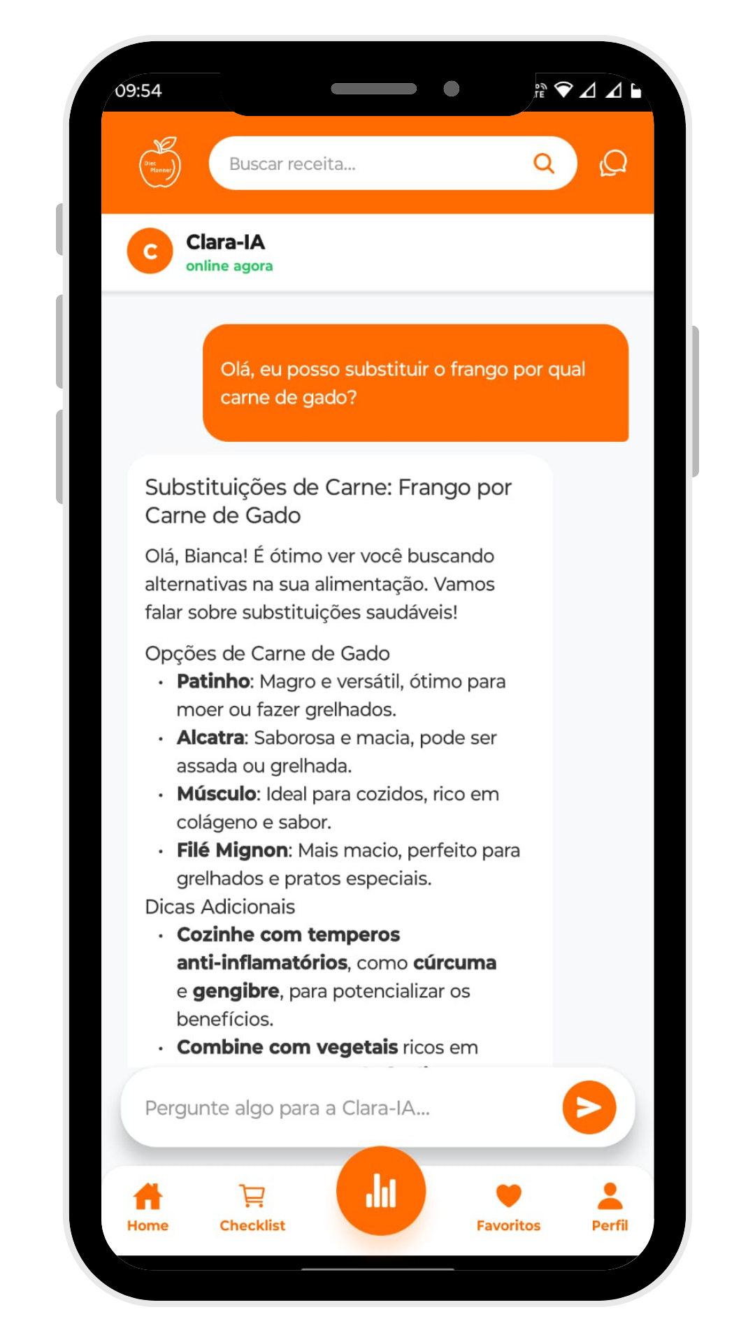 Chat de Inteligência Artificial do App